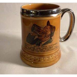 Vintage beer mug England 4 3/4” high.